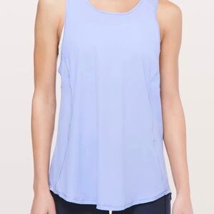 Lululemon Sleeveless Athletic Tank Top Size 6 Light Blue Open Back